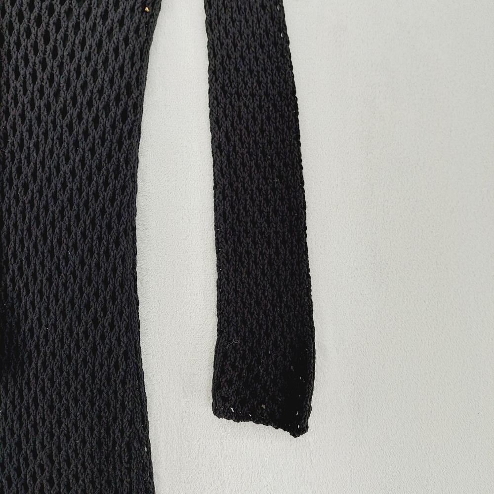 NEW Patrizia Pepe Black Crochet Knit Long Sleeve Dress with Slip Liner P1177 - Picture 6 of 15